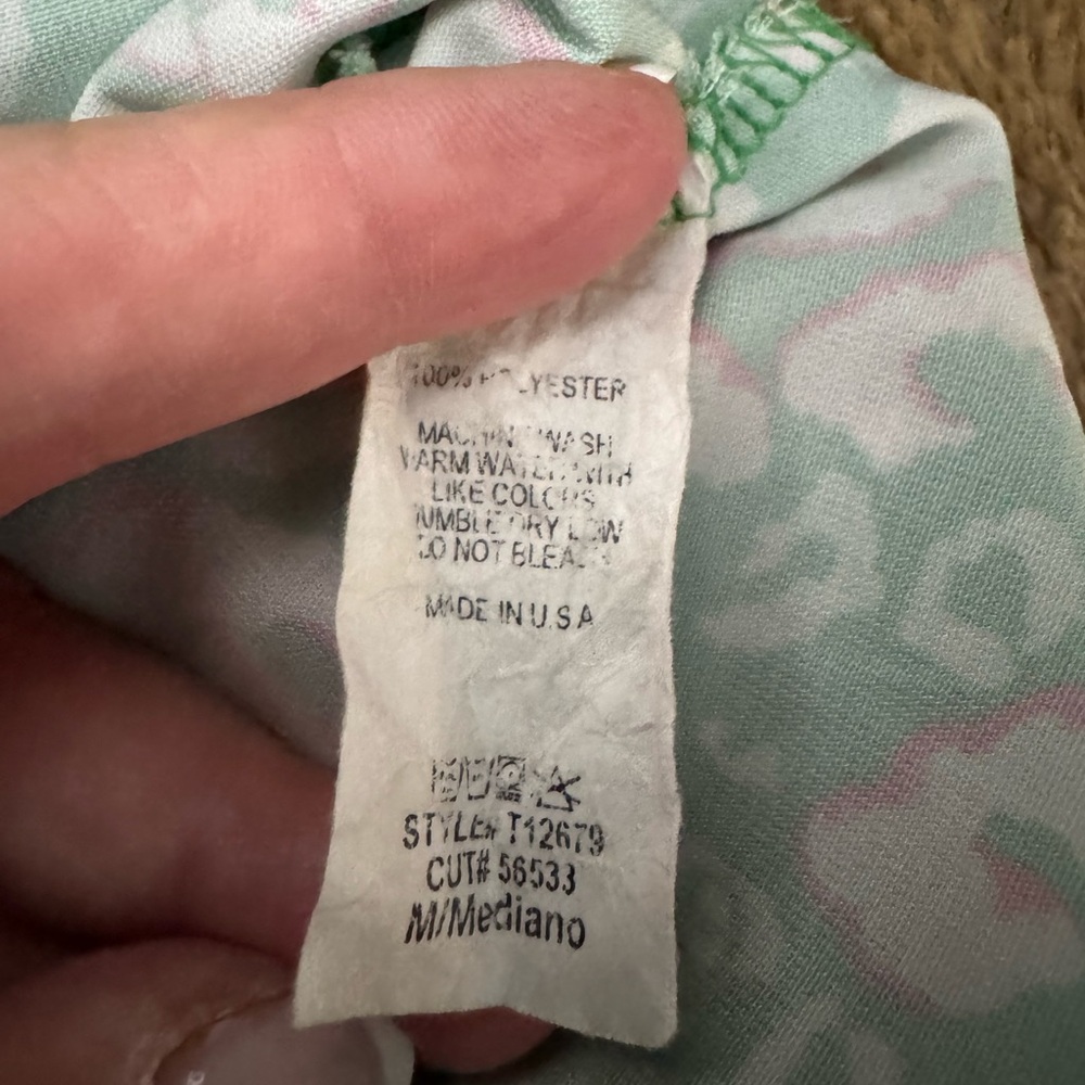 First Love Green and Pink Leopard Print Dolman Top - Picture 7 of 8